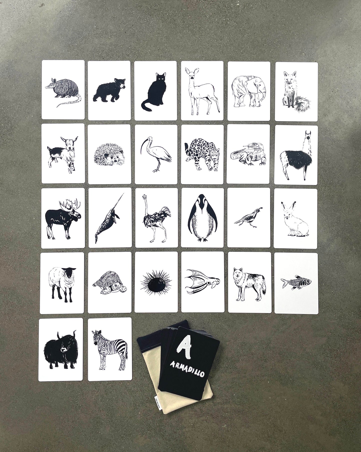 A-Z Animal Alphabet Flashcard Set